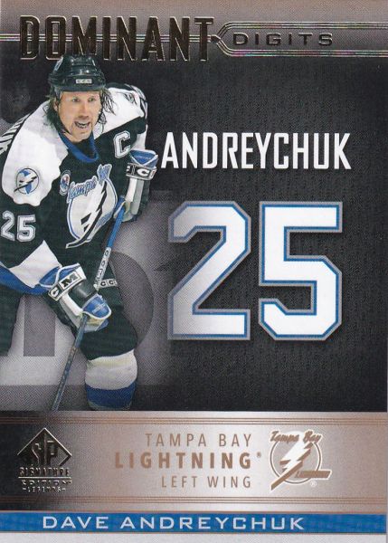 insert karta DAVE ANDREYCHUK 20-21 SP Signature Legends Dominant Digits Gold /25